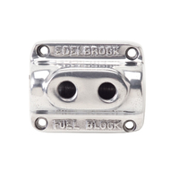 Edelbrock, Fuel Block, Fuel Block Kit, Vintage Series, 12801, Polished Fuel Block