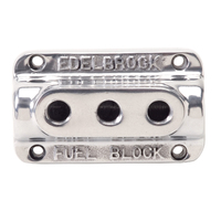 Edelbrock, Fuel Block, Fuel Block Kit, Vintage Series, 12851, Polished Fuel Block