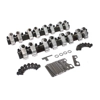 Chevy 350 Shaft Mount Type Aluminium 1.6/1.5 Ratio Roller Rockers Kit fits  Brodix Track 1 Cylinder Head, Small Block Chevy