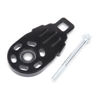 Edelbrock, 15553, Dual Quad, LS, SBC, Supercharger, Black, Polished, Tensioner, Cover, Billet Aluminum, 15551, 15553