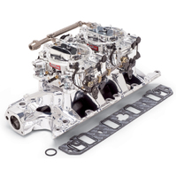 Edelbrock, Intake manifold, Carburetor, Thunder Series, AVS, carb gasket, Bolt Kit, Carb Studs, Throttle linkage, Fuel Line, Fuel, Gas, Induction kit,