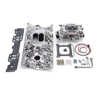 Edelbrock, Intake manifold, Carburetor, Thunder Series, AVS, carb gasket, Bolt Kit, Carb Studs, Throttle linkage, Fuel Line, Fuel, Gas, Induction kit,