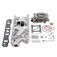 Edelbrock, Intake manifold, Carburetor, Thunder Series, AVS, carb gasket, Bolt Kit, Carb Studs, Throttle linkage, Fuel Line, Fuel, Gas, Induction kit,