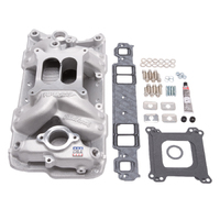 2042, Chevy, Chevrolet, SBC, Small Block Chevy, Edelbrock, Intake Manifold, Intake, Manifold, Dual-Plane, Single-Plane, RTV, Intake Bolts, carb studs