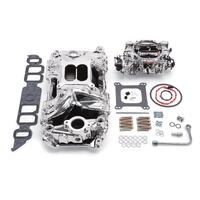 Edelbrock, Intake manifold, Carburetor, Thunder Series, AVS, carb gasket, Bolt Kit, Carb Studs, Throttle linkage, Fuel Line, Fuel, Gas, Induction kit,