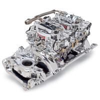 Edelbrock, Intake manifold, Carburetor, Thunder Series, AVS, carb gasket, Bolt Kit, Carb Studs, Throttle linkage, Fuel Line, Fuel, Gas, Induction kit,