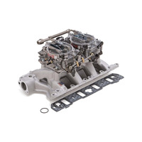 Edelbrock, Intake manifold, Carburetor, Thunder Series, AVS, carb gasket, Bolt Kit, Carb Studs, Throttle linkage, Fuel Line, Fuel, Gas, Induction kit,