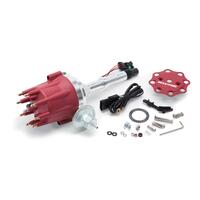 Edelbrock, Distributor, Max-Fire, EFI, Electronic Fuel Injection, Magnetic, Vacuum, Mechanical, HEI, Red, Aluminum, Kit, 22764, Oldsmobile