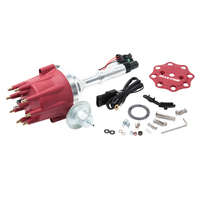 Edelbrock, Distributor, Max-Fire, EFI, Electronic Fuel Injection, Magnetic, Vacuum, Mechanical, HEI, Red, Aluminum, Kit, 22765, AMC