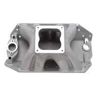 28001, Chevy, Chevrolet, Edelbrock, Intake Manifold, Intake, Manifold, Single-Plane, Big Victor 2 Spread-Port, Satin