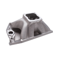 28002, Chevy, Chevrolet, Edelbrock, Intake Manifold, Intake, Manifold, Single-Plane, Big Victor 2 Spread-Port, Satin