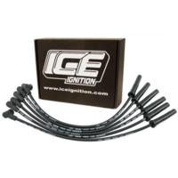 HOLDEN V8 EARLY 253 308 Spark Plug Wires 9MM ignition leads Set Around Covers Black, STANDARD CAP, Kit Complete Finished