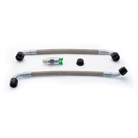 Braided Stainless Steel Fuel Line Crossover Conversion kit suit LSX manifolds & 146032 Fuel Rails 