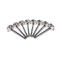 6049-8 LS1 LS2 LS3 Sportsman Stainless Exhaust  Valve Set GM LS 8mm 1.600" Head, 4.930" Length