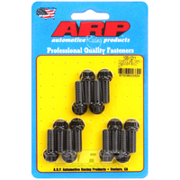 SB CHEVY V8 EXHAUST EXTRACTOR HEADER BOLTS SET 3/8" x .1000" 12 POINT BLACK