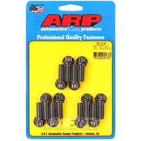 SB CHEVY V8 EXHAUST EXTRACTOR HEADER BOLTS SET 3/8" 12 POINT BLACK