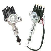 CURVED Distributor Small Cap HEI & Female socket 2 x caps, OEM Cast finish Fits: SBF 289 302W Ford Windsor V8 - Bosch Style