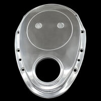 SBC Alloy Timing Chain Cover 1 piece for Small Block Chevy 327 350 400 Polished