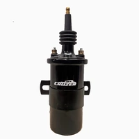Performance Canister Electronic Ignition Coil - HEI male post type with bracket. Black, universal replacement cannister style 12v automotive
