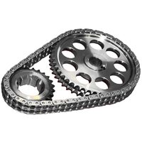 Timing Chain Gear Set Kit Ford 5.0L Windsor HO EFI 302W 1984 Onwards. Gold Series *Nitrided Gears Adjustable IWIS Double Row Chain 