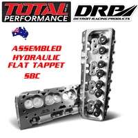 SBC Small Block Chev 350 23° Heads DRP ASSEMBLED HYDRAULIC FLAT TAPPET kit with Roller Rockers