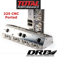 *PAIR* Chevy 350 CNC Cylinder heads, 225 runners, 64cc Alloy *STRAIGHT* Plug, BARE - Small Block Chevy, SBC