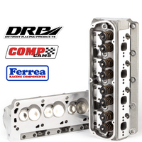 ASSEMBLED PAIR Ford SBF Windsor Aluminium Cylinder Heads 302 351W HYDRAULIC FLAT TAPPET - FERREA VALVES