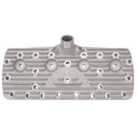 Flathead Ford Cylinder Heads, Suits 1938-48 Ford V8, Early Model, Curved Edelbrock Raised block Logo. (PAIR Flat Heads)