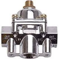 Fuel pressure regulator, Carby pressure, adjustable, low pressure 1 to 4 psi, Dead Head, Chrome, Carburetor