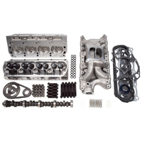 367HP Ford Windsor 302W Top End Power Package Kit, SBF intake manifold, intake, heads, cylinder heads, cam, camshaft,