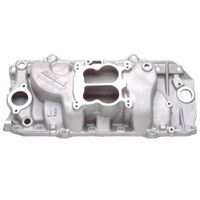 Intake Manifold, Dual-Plane 2.0, Performer, Big Block Chevy 454, Oval Port, Spread Bore Satin, BBC 