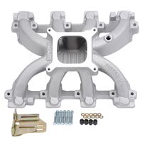 LS1 Cathedral Port Victor JR. Carby Intake Inlet Manifold, LS Chevy, Single-Plane,  Satin