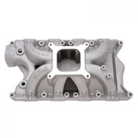 Ford 351W Windsor Intake Inlet Manifold High Rise Single-Plane, Victor JR., Satin, 9.5 deck