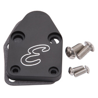 Small Block Chevy 327 350 Fuel pump "Block-off plate" SBC - Black Billet Aluminium with gasket & stainless screws.