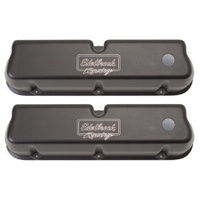 Ford 302W Windsor, Black Valve Rocker Cover, with PCV Breather, Tall Aluminum fits roller rockers (Small Block Ford, SBF, 289, 302, 351)