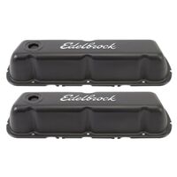  Valve roller rocker Covers, Black, Ford Windsor 289 302W 351W PCV Breather hole, STEEL,  Signature Series, SBF Small Block Ford