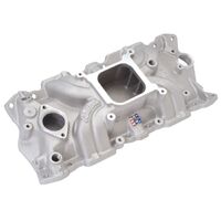 Intake Inlet Manifold, Single-Plane, Torker 2, Small Block Chevy 350, SBC, low mount. 4150 base