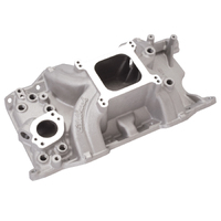 340 360 Chrysler Intake Manifold, Low Rise Single Plane, Torker II, Torker 2, Satin, Small Block Chrysler LA V8, 318 340 360