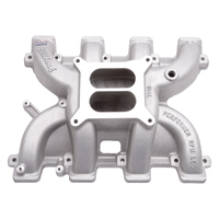 71197, Chevy, Chevrolet, Edelbrock, Intake Manifold, Intake, Manifold, Dual-Plane, Performer RPM, Satin