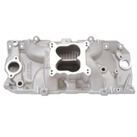 454 Chevy Intake Manifold, Dual-Plane, Performer RPM, "Low Mount" like Corvette, Oval Port, Q-Jet base