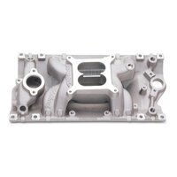 7516, Vortec Chevy, Chevrolet, Edelbrock, Intake Manifold, Intake, Manifold, Dual-Plane, Performer RPM, Performer RPM AIR-GAP, Satin