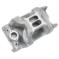 Chrysler, Edelbrock, Intake Manifold, Intake, Manifold, Dual-Plane, Performer RPM, Performer RPM AIR-GAP, Satin