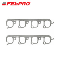 FORD V8 351 Cleveland 4V Exhaust Manifold Gaskets & Extractors set kit Fits 4V exhaust ports - steel core, Square port