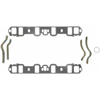 Ford SBF 302W 351W Intake Manifold Gasket, OEM STOCK PORT SIZE Steel Core Laminate, 1.115 x 1.960 in Rectangular Port, Small Block Ford, Kit