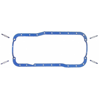 1 Piece Ford 302W Sump Oil Pan Gaskets 5.0L Steel Core Blue Silicone, PERMADRY (Early 302 Windsor) SBF