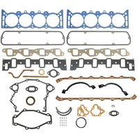 Holden 308 Gasket Kit EARLY HOLDEN V8 253 308 5.0L CARBY HEADS FULL ENGINE KIT ROPE REAR MAIN