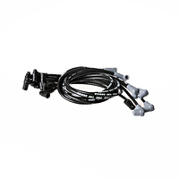 Spark Plug Wires SBC Chevy 350 9MM ignition leads Set around covers Black 90/90 degree Kit Complete Finished