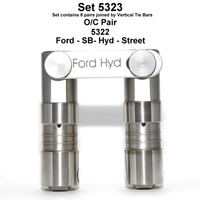 PAIR FORD SBF WINDSOR CLEVELAND 351C 302W HYDRUALIC STREET ROLLER TIE BAR ROLLER LIFTERS RETRO-FIT