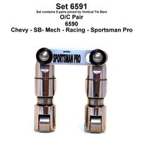SBC 350 Pro Sportsman Solid Mechanical Roller lifters full time axle oiling .842" TIE BAR LINK CHEV