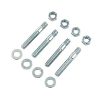 Carburetor Carby Mounting Studs with Nuts 2.00" long  5/16-18 and 5/16-24 in Thread Steel Zinc Oxide